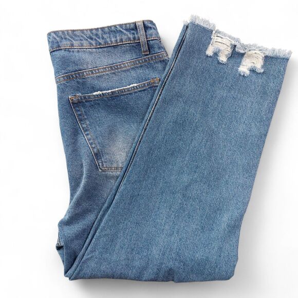 Vanilla Star 90s Boyfriend Jeans Women’s Size 17 High Rise Distressed Ripped Y2K - Picture 12 of 12